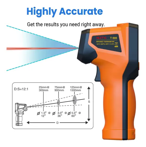 Termometro Digital Infrarrojo Industrial Laser -50° | 600°c