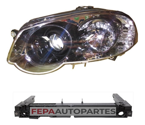 Optica Fiat Palio Fase 4 Iv 10 / 12 Fondo Cromado Aro Negro