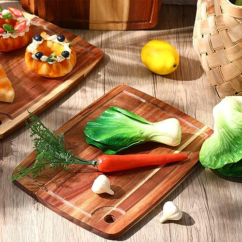 6 Tablas De Cortar De Madera De Acacia Cocina, Tablas R...