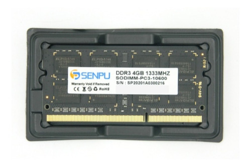 Imagen 2 de 2 de Memoria Ram Para Laptop Ddr3 4gb 1333mhz Pc3 10600s