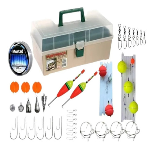 Kit Caja Pesca Completa Variada Pejerrey Premium Oferta !!