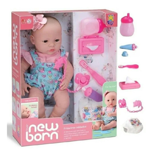 Boneca New Born Primeiros Cuidados Diver Toys