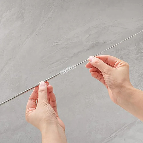 42 Pajitas De Metal Reciclables Y Reutilizables Para Limpiez