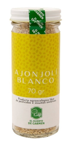 Ajonjolí Blanco Orgánico Frasco 70g Huerto De Carmen