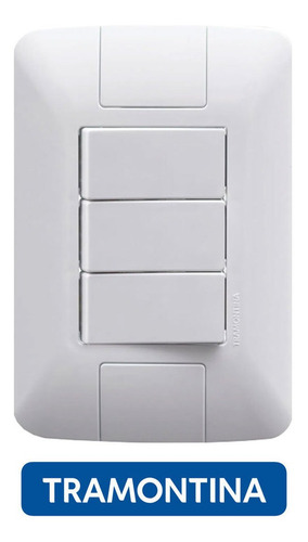 Interuptor Aria 3 Simples Com Placa Tramontina