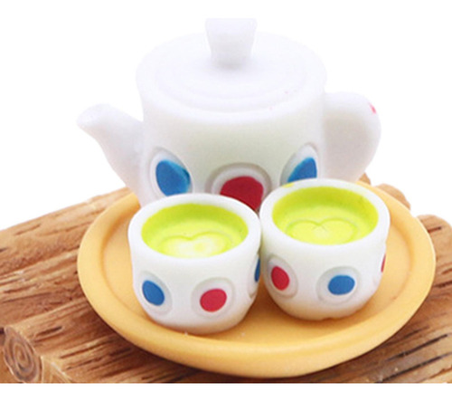 Nuevo Juego De Té De Casa De Muñecas A Escala 1:12, Muebles