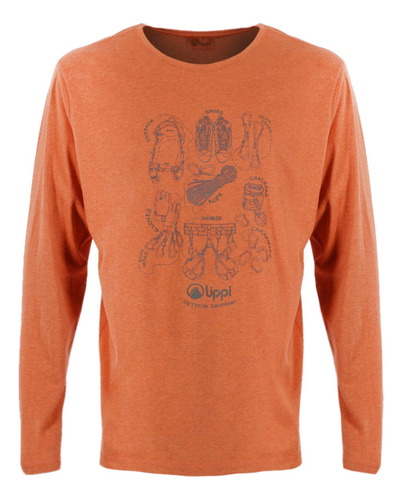 Polera Hombre Insigne Cotton T-shirt L/s Terracota Lippi