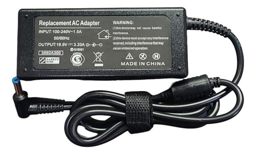 Cargador Para Hp Pavilion 240 G5 Punta Azul 19.5v 3.33a 65w