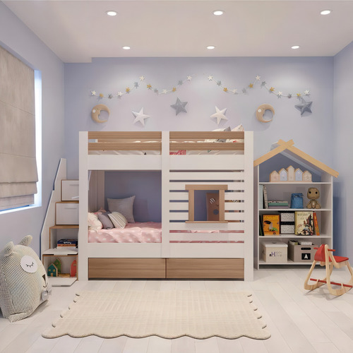Beliche Infantil Star Plus Com Janela Casatema Wt