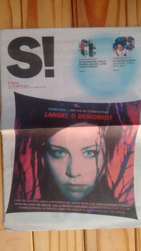 Amy Lee Evanescence - Suplemento Si 27/02/2004