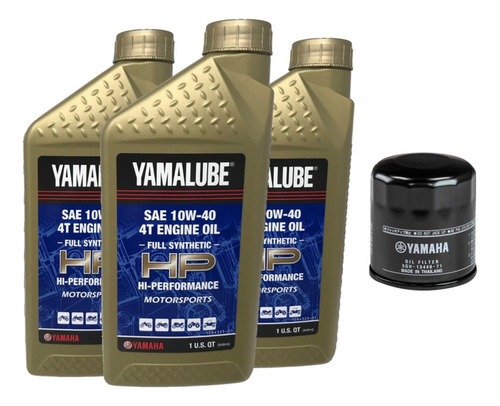 Kit De Mantencion Yamalube, 3 Litros Con Filtro Aceite.