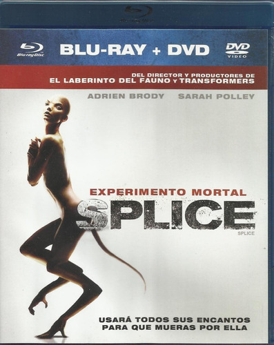 Splice: Experimento Mortal Blu Ray + Dvd Película Nuevo