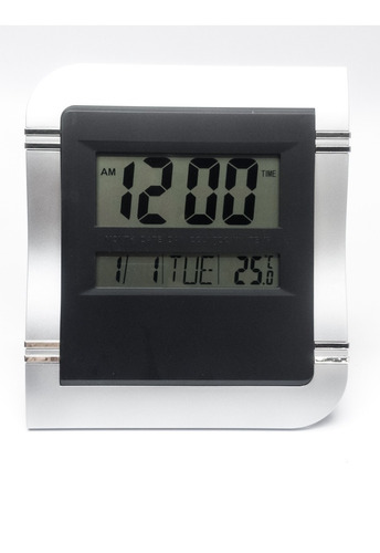 Reloj Digital De Pared Negro Escritorio 25x22cm Gadiz Temp 