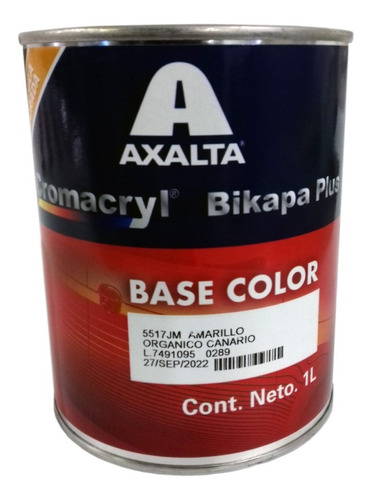 Axalta Bikapa Tinta Amarillo Organico Canario 5517jm 1 Ltr