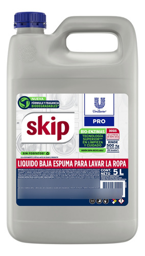 Skip Liquido Baja Espuma 5 Lt