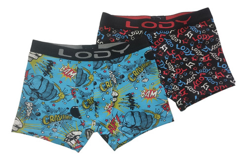 Pack X 2 Boxer Niño De Algodon Lody Surtidos