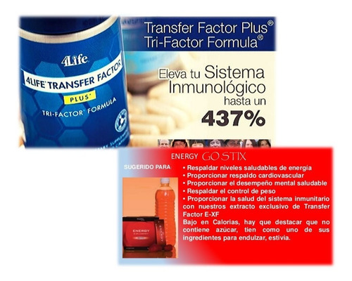 4life Plus Transfer Factor Tf Plus + Energy Energía Natural