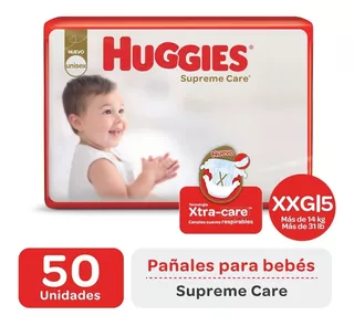 4 Pañales Huggies Supreme Care Ahorro Pack