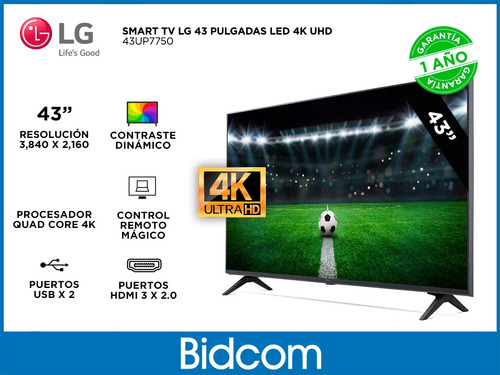 Imagen 2 de 10 de Smart Tv LG 43 Full Hd Thinq Ai 43lm6350psb Led 1080