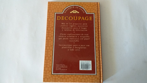 Libro Decoupage, Hacerlo Es Facil / Hilary More (Usado)