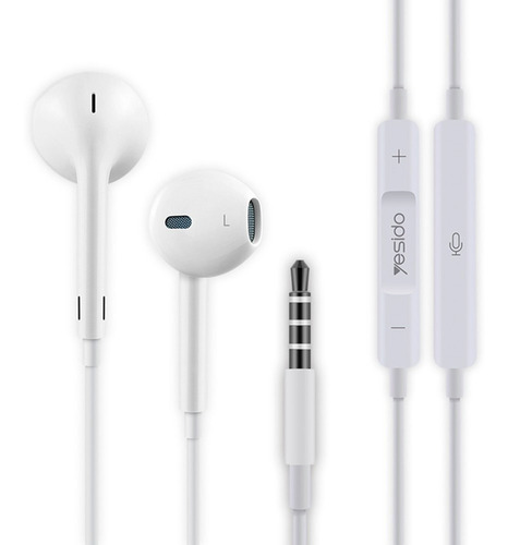 Audífonos Earphone Yesido Yh09 Manos Libres Color Blanco