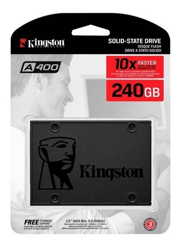 Ssd Kingston A400 Disco Duro Solido 240 Gb Negro Sa400s37