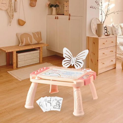 Tablero De Dibujo Magnético Con Patas Resistentes, Rosa