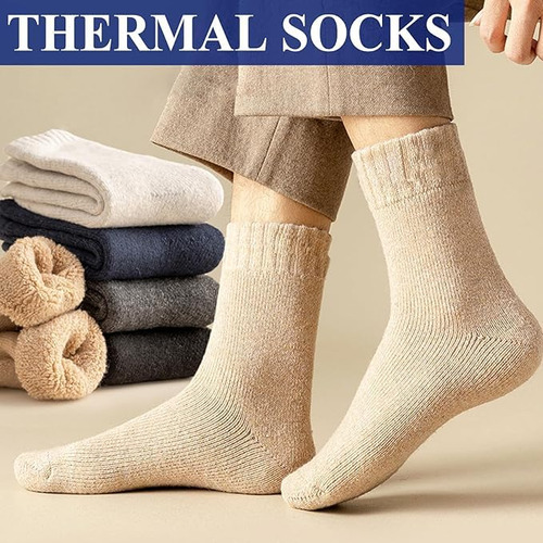 Calcetines Termicos Hombres, 5 Pares Gruesos Calcetines