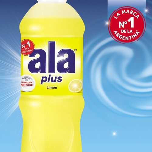 Ala Plus Lavavajilla Antigrasa Cristalino Limón 750ml
