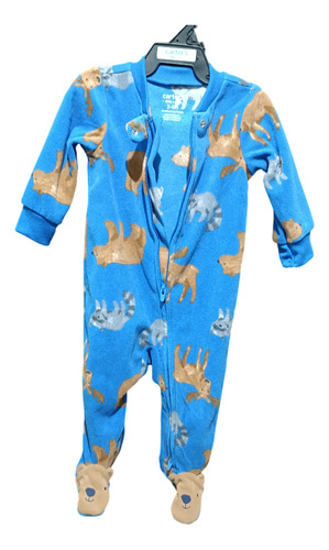 Mameluco Para Bebé De 3 A 6 Meses Amplio Tela Suave Frio Azul 3-6 M Animales