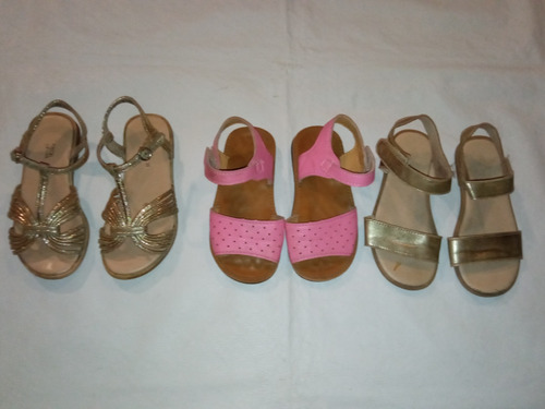 Sandalias De Niña Calzado 25 26 Zara Dorado Rosadas