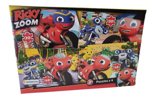 Ricky Zoom Motos 4 Puzzles Piezas Grandes Rompecabezas Juego