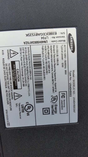 Imagen 1 de 7 de Main Y Fuente Samsung Mod.un40h5003