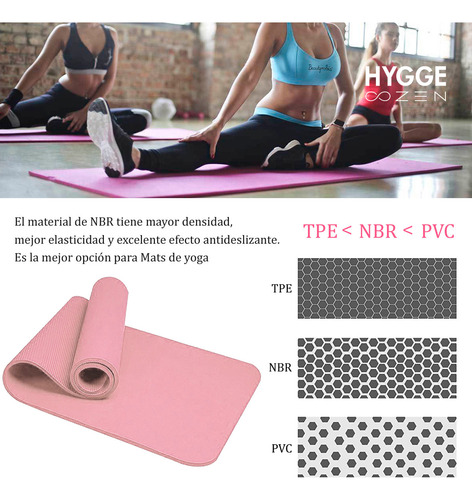 Colchoneta Mat Nbr 10mm Antideslizante Yoga Pilates Fitness