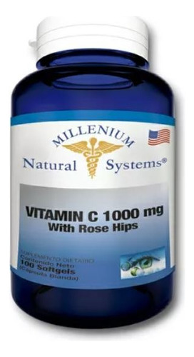 Vitamina C 1000mg Rose Hips Petalos X100