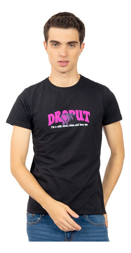 Playera Estampada Dropout Para Hombre Quarry