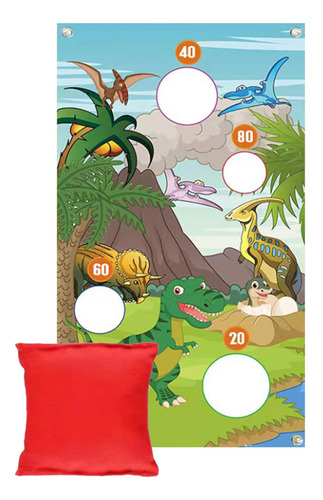 Dinosaur Throwing Game Banner Kit Camping Game Para Fiesta