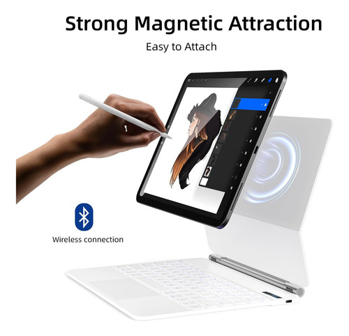 Funda Con Teclado Mágico Para iPad 10th / 11th Con Ñ