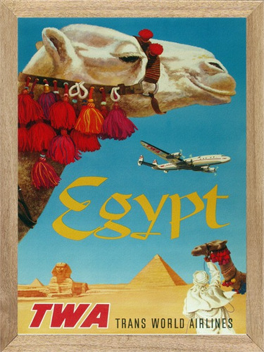 Aviones Twa.  Airlines Egypt, Cuadro, Poster      P622