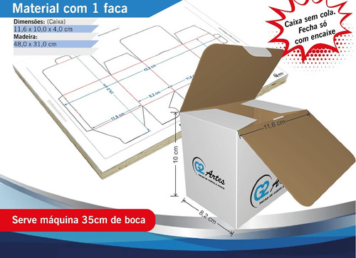 G2fdg-007 Faca De Corte E Vinco Porta Caixa Caneca Com Trava