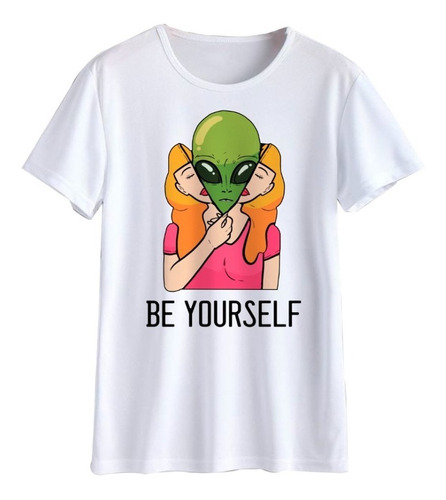 Remera Be Yourself Alien Spun Adulto/niño Unisex