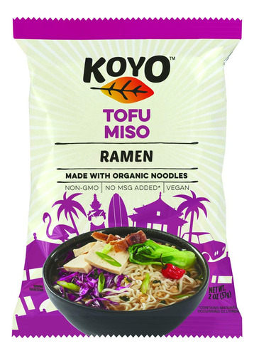 Koyo Sopa De Ramen, Tofu Miso Ramen, Hecha Con Fideos Organi