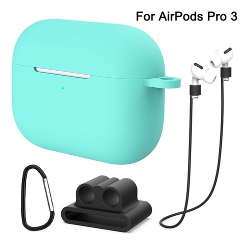 Funda Silicona Para AirPods Pro Estuche 4 En 1 - Colores 