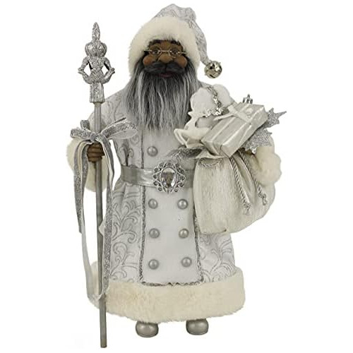 Figurina De Papá Noel Africano Americano De 16 Pulgada...