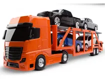Comprar Brinquedo Caminhão Cegonheira Petroleum Com 4 Pickups