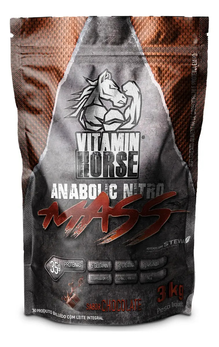 Hipercalórico Vitaminhorse Anabolic Nitro Mass 3kg Chocolate
