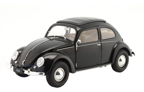 Auto Escala 1/18 Volkswagen Beetle Negro 1950