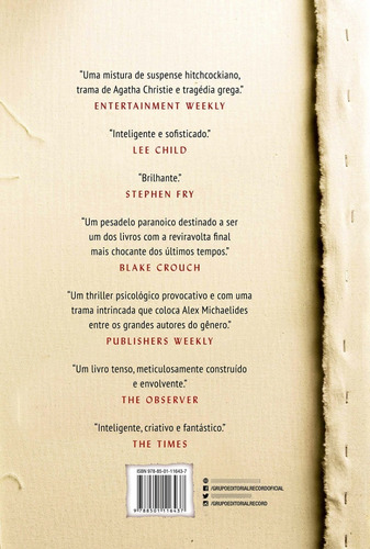 Imagem 2 de 2 de A Paciente Silenciosa - Livro Novo Lacrado - Alex Michaelide