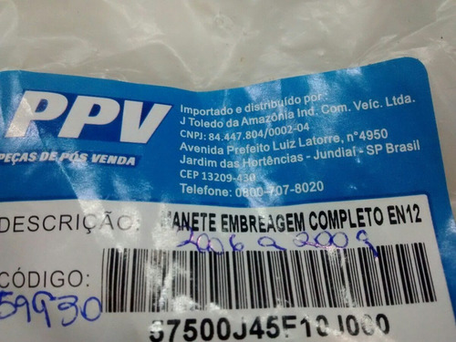 Manete Embreagem Completo Intruder 125 Yes 125 2005 A 2008