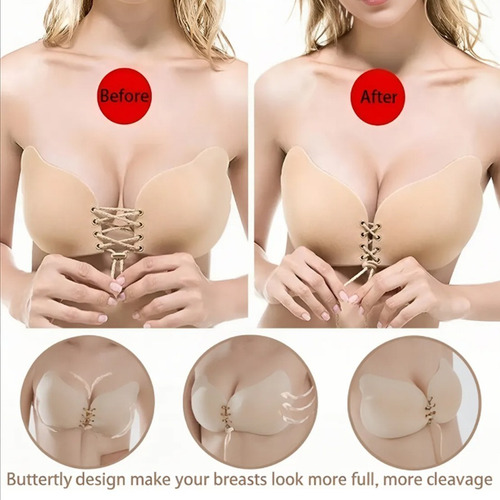 Bra Brasier Strapless Push Ups Invisible Sin Tirante, 2 Uds